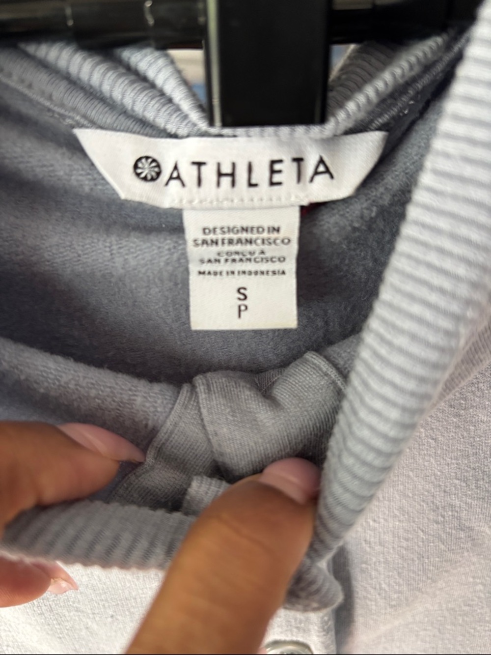 Athleta Blue Henley Sweatshirt - Picture 2 of 5